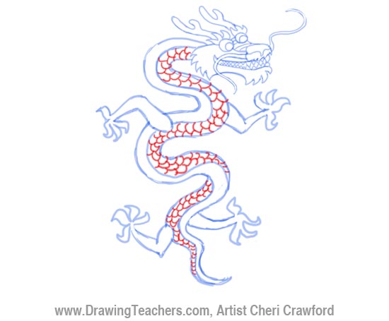 How to Draw a Chinese Dragon - Easy Drawing Art