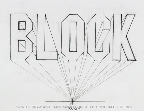 Draw 3D Block Letters