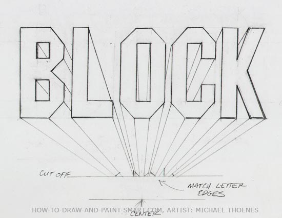 Draw 3D Block Letters