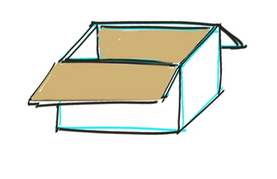 how to draw a box step by step  Draw a box, Drawing tutorial easy