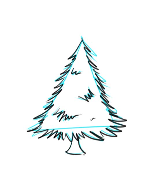 How to Draw a Christmas Tree