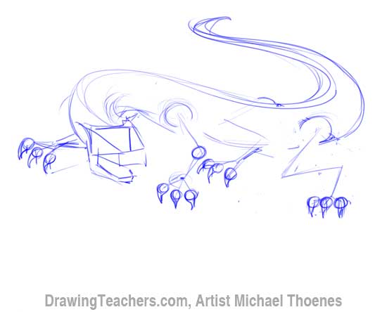 how to draw dragon claws