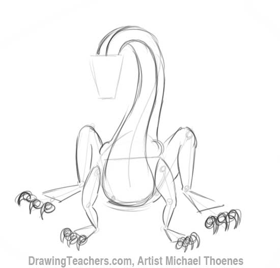 dragon claws drawing