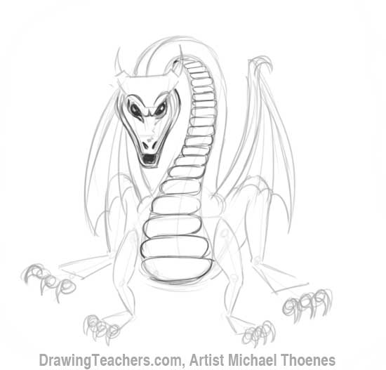 simple dragon sketches