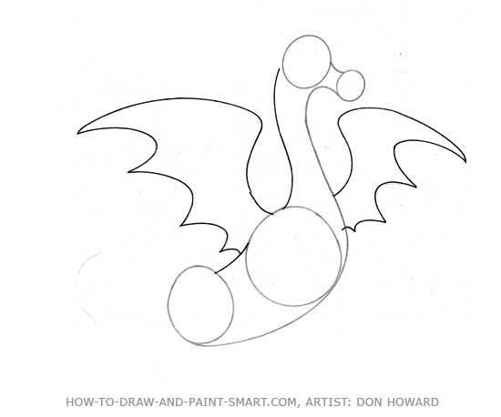 cute easy dragon sketch