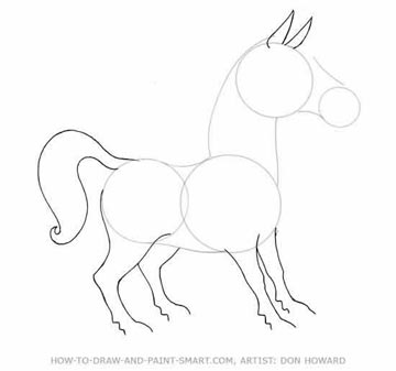 animated horses to draw