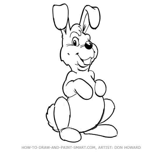 how to draw bugs bunny step by step easy