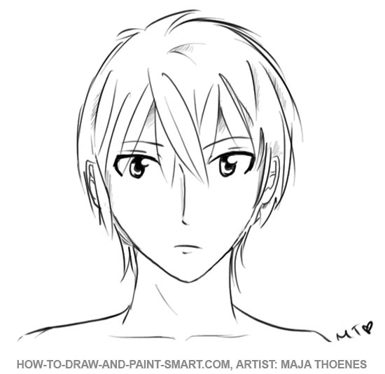 How to draw anime boy step by step, Easy anime drawing, Easy drawing for  beginners