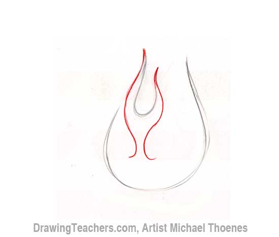 how to draw flames step by step
