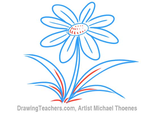 How to Draw a Cartoon Flower 7