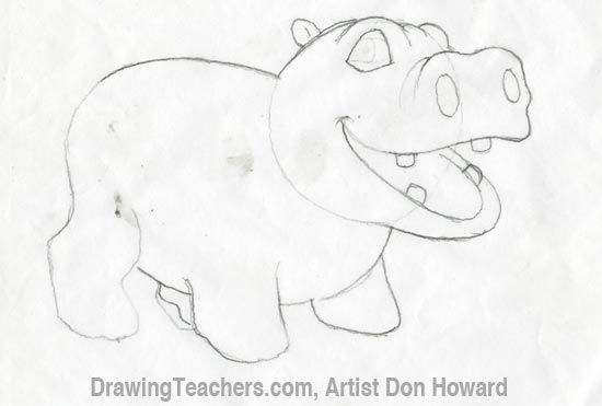 Cartoon Hippo 3