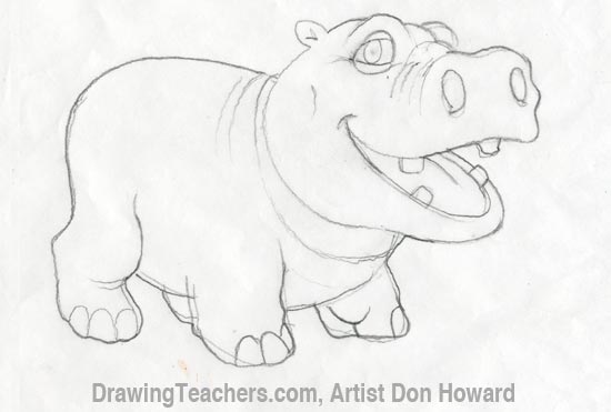 Cartoon Hippo 4