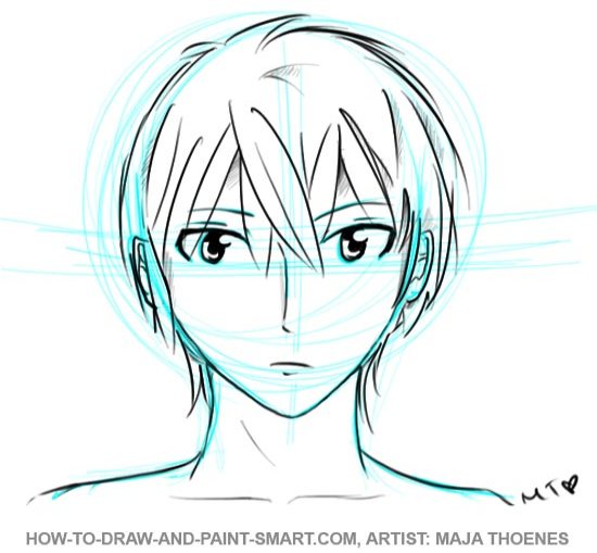 how to draw boy hair step by step