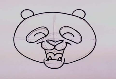 panda face drawings